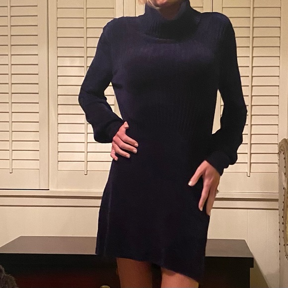 Free People velvet long sleeve turtleneck dress - Picture 5 of 13